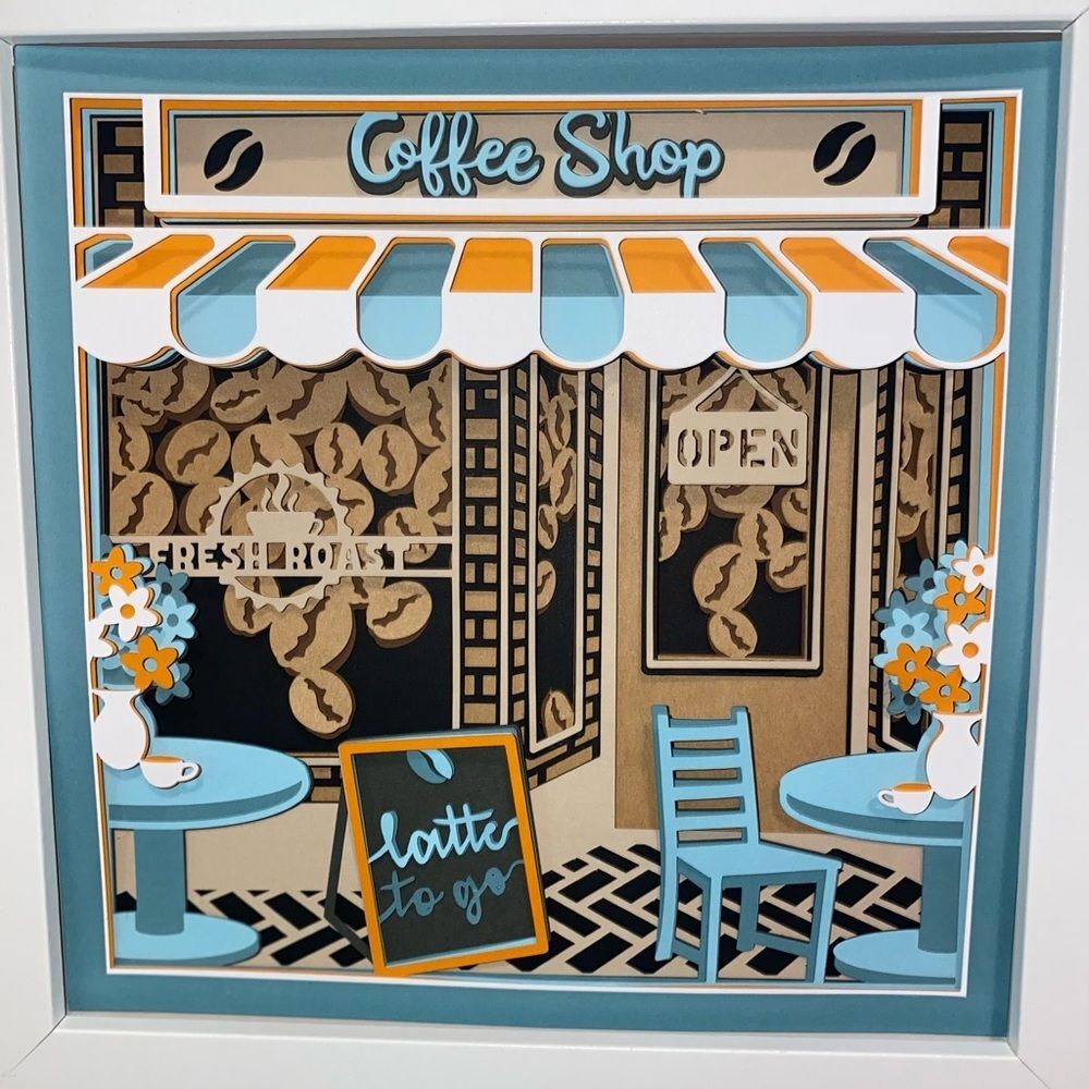 3D Coffee Shop Shadowbox - Picture 7 of 8